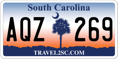 SC license plate AQZ269