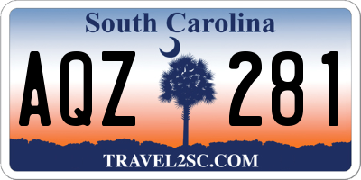 SC license plate AQZ281