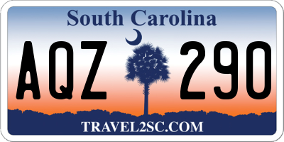 SC license plate AQZ290