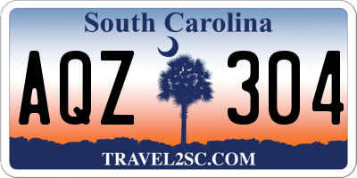 SC license plate AQZ304