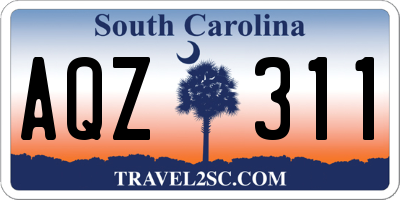 SC license plate AQZ311