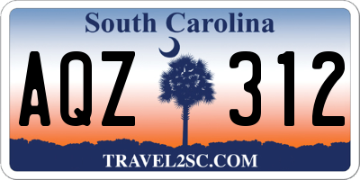 SC license plate AQZ312