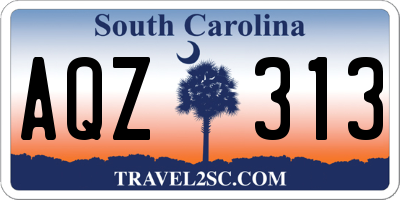 SC license plate AQZ313