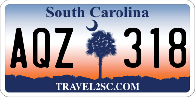 SC license plate AQZ318
