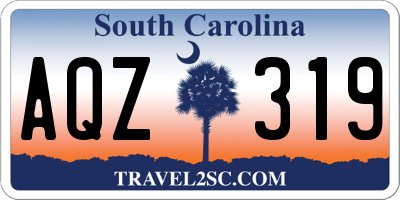 SC license plate AQZ319