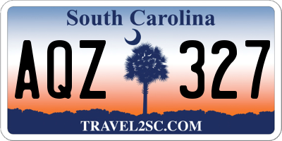 SC license plate AQZ327