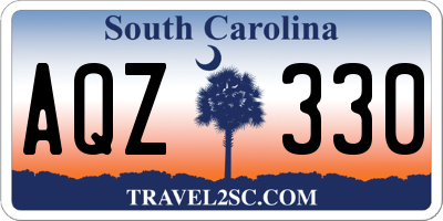 SC license plate AQZ330