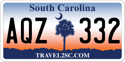 SC license plate AQZ332