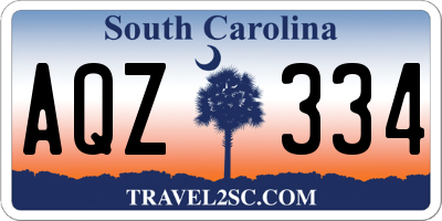 SC license plate AQZ334