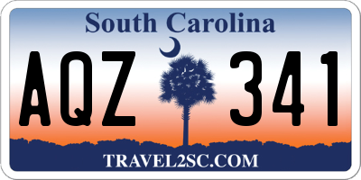 SC license plate AQZ341