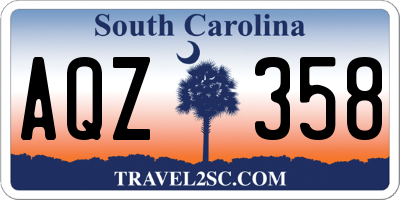 SC license plate AQZ358