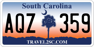 SC license plate AQZ359