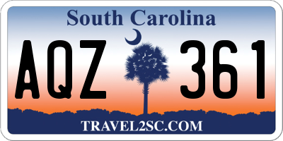 SC license plate AQZ361