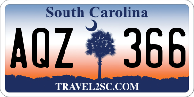 SC license plate AQZ366