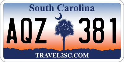 SC license plate AQZ381