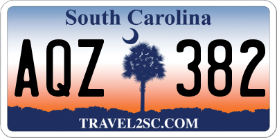 SC license plate AQZ382