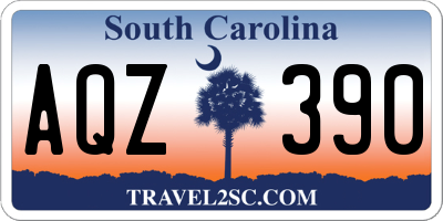 SC license plate AQZ390