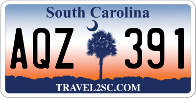 SC license plate AQZ391