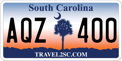SC license plate AQZ400