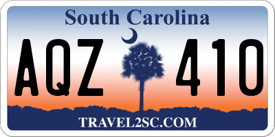 SC license plate AQZ410