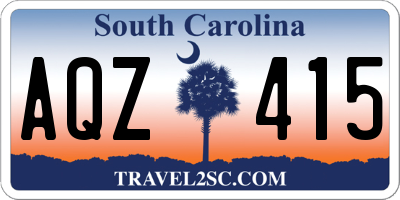 SC license plate AQZ415
