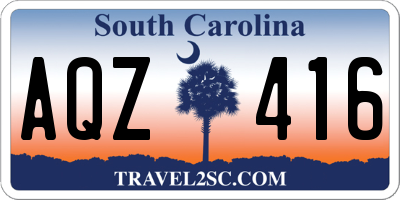 SC license plate AQZ416