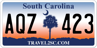SC license plate AQZ423