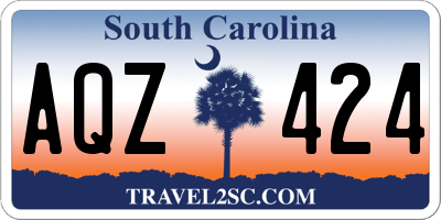 SC license plate AQZ424