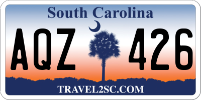 SC license plate AQZ426