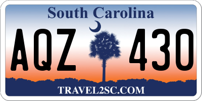 SC license plate AQZ430