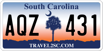 SC license plate AQZ431