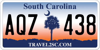 SC license plate AQZ438