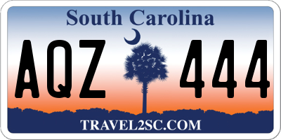 SC license plate AQZ444