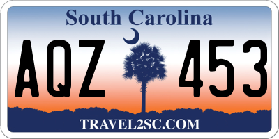 SC license plate AQZ453