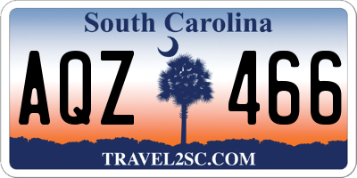 SC license plate AQZ466