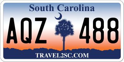 SC license plate AQZ488
