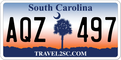 SC license plate AQZ497