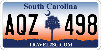 SC license plate AQZ498