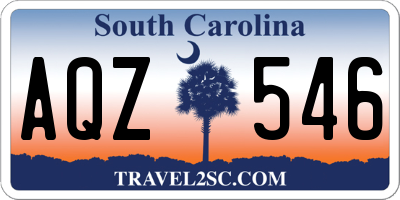 SC license plate AQZ546