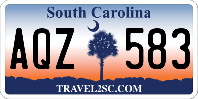 SC license plate AQZ583