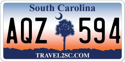 SC license plate AQZ594