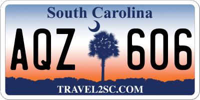 SC license plate AQZ606