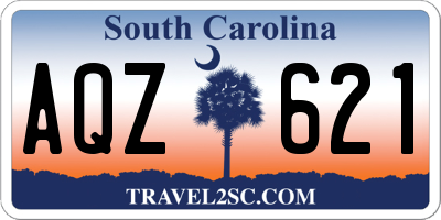 SC license plate AQZ621