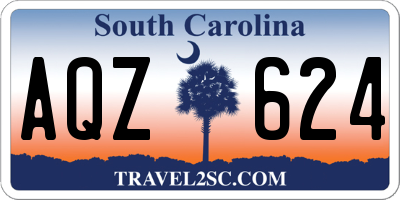SC license plate AQZ624