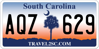 SC license plate AQZ629