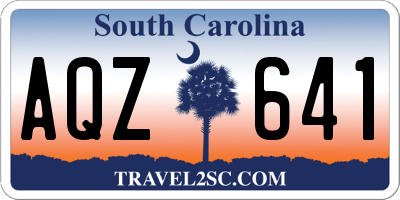 SC license plate AQZ641