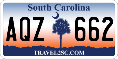 SC license plate AQZ662