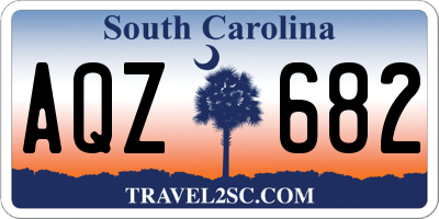 SC license plate AQZ682
