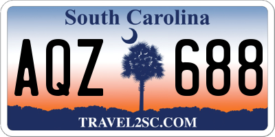 SC license plate AQZ688