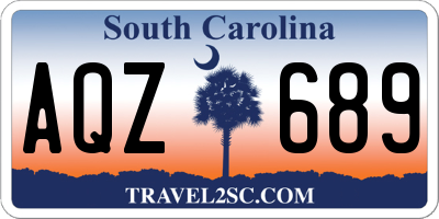 SC license plate AQZ689